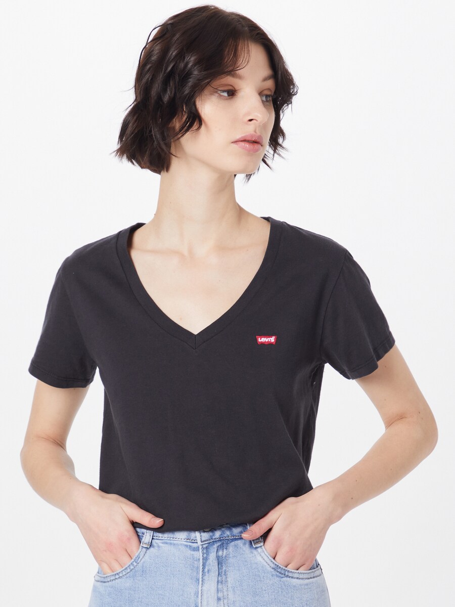Рубашка LEVI'S  2 Pack Vneck Tee, черный/белый — фото 2