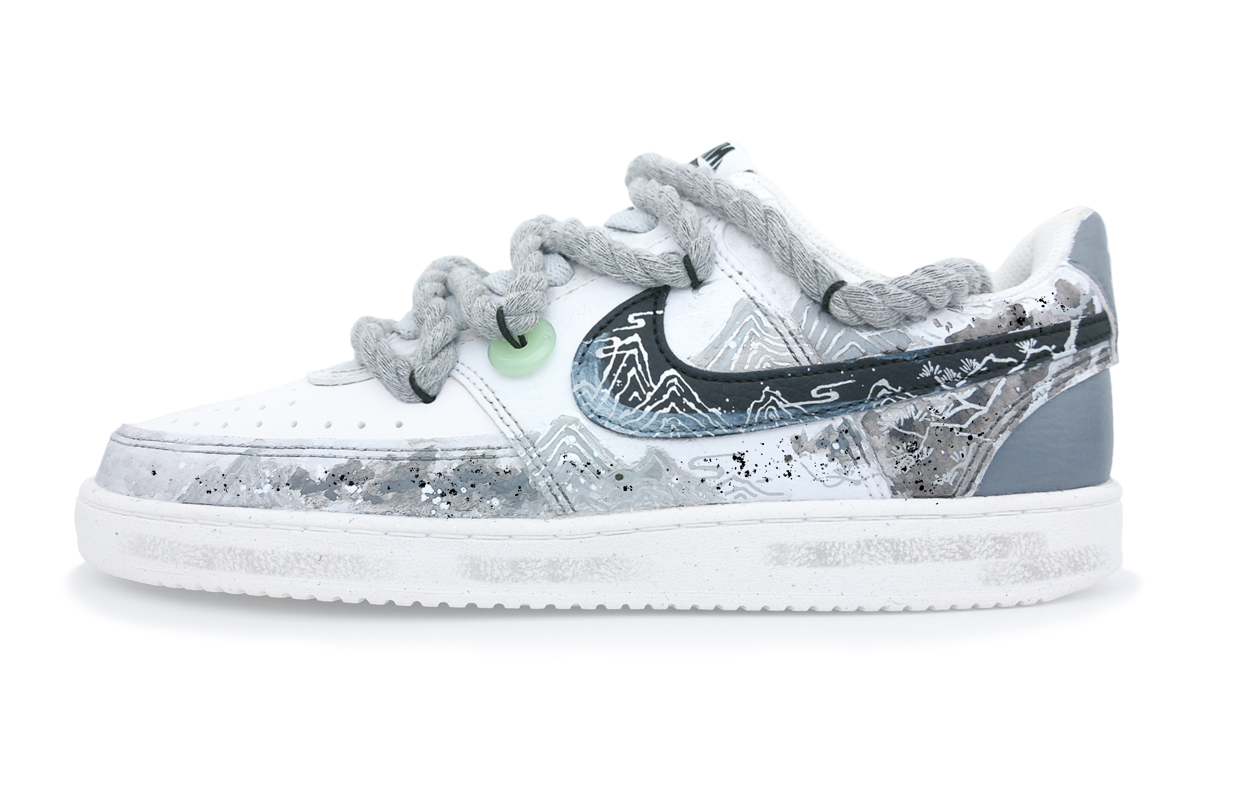 

Кроссовки для скейтбординга Court Vision 1, мужские, низкие, серебристые Nike, White Gray