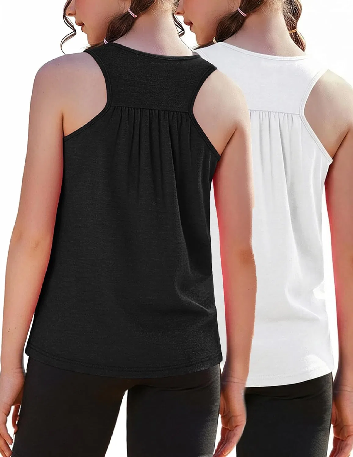 Детский топ для девочек Zaclotre, 2 шт, Black and White