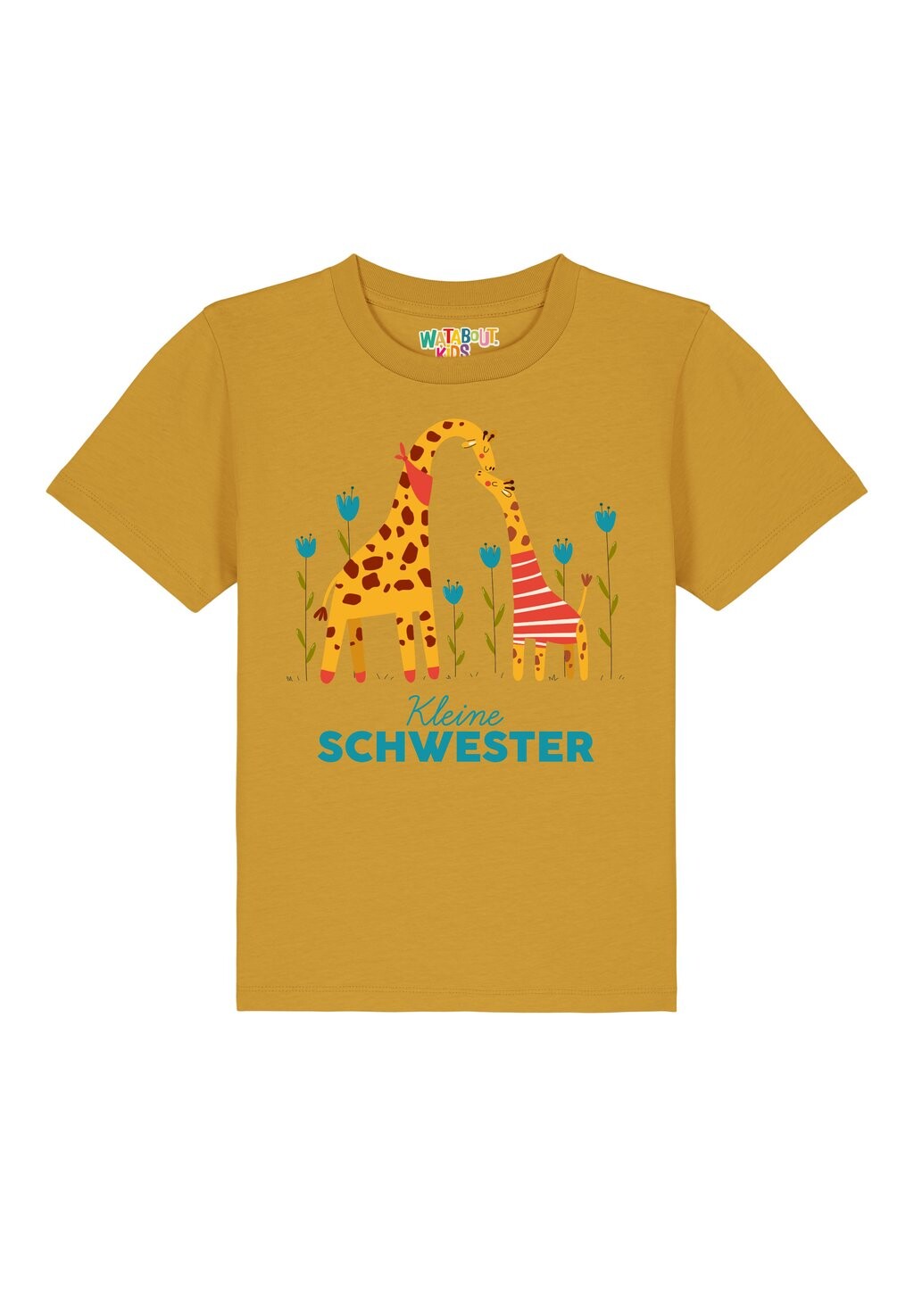 

Футболка с принтом GIRAFFE KLEINE SCHWESTER Watapparel, цвет ochre