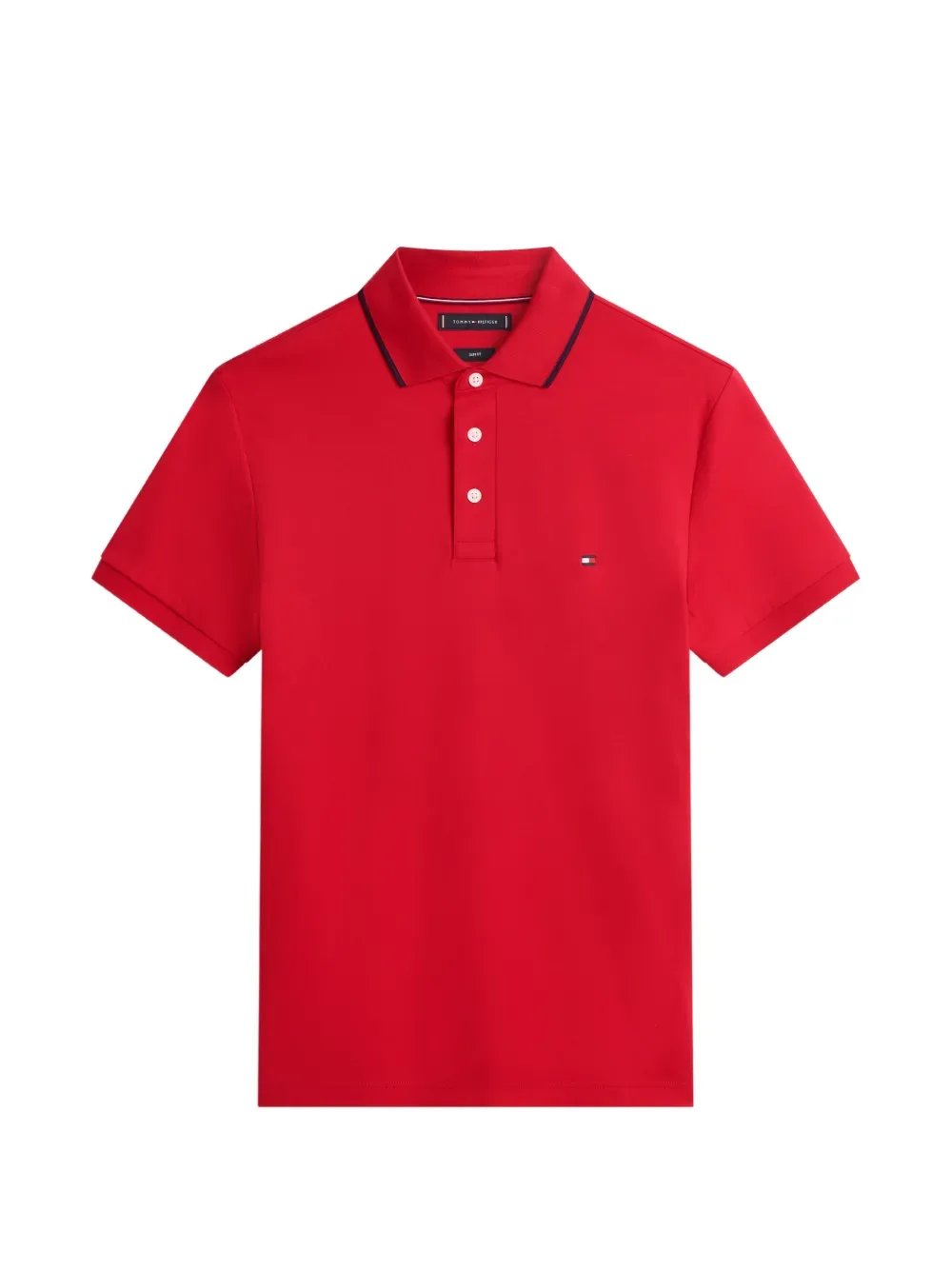 Поло с контрастным воротником Tommy Hilfiger, красный
