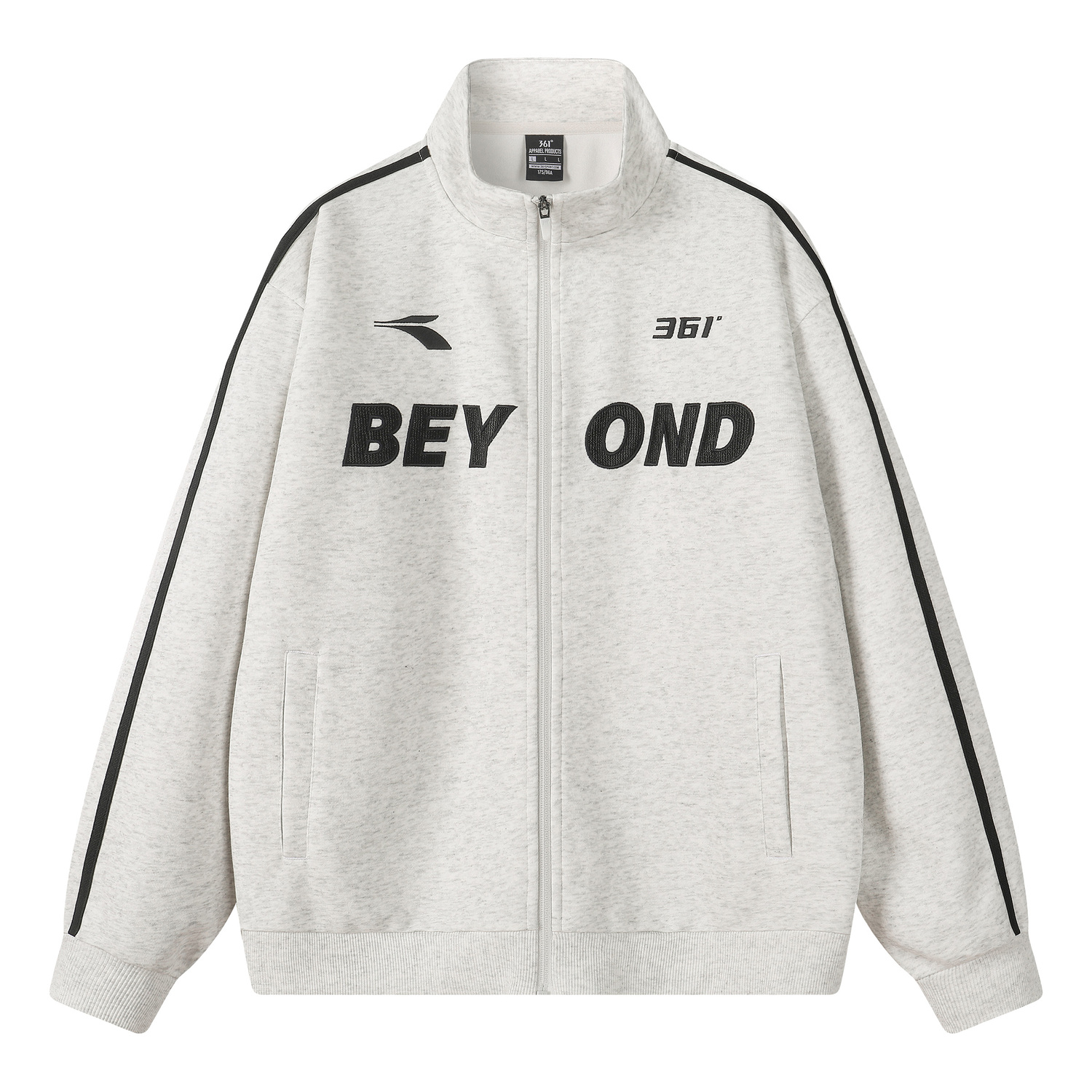 

Куртка Unisex Stand Collar Moderate Others 361°, белый heather серый