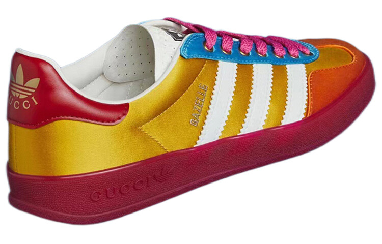 Кроссовки женские Gucci Gazelle, желтый / красный — фото 4