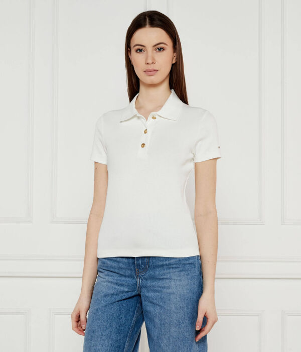 

Рубашка поло Slim fit Tommy Hilfiger, экрю