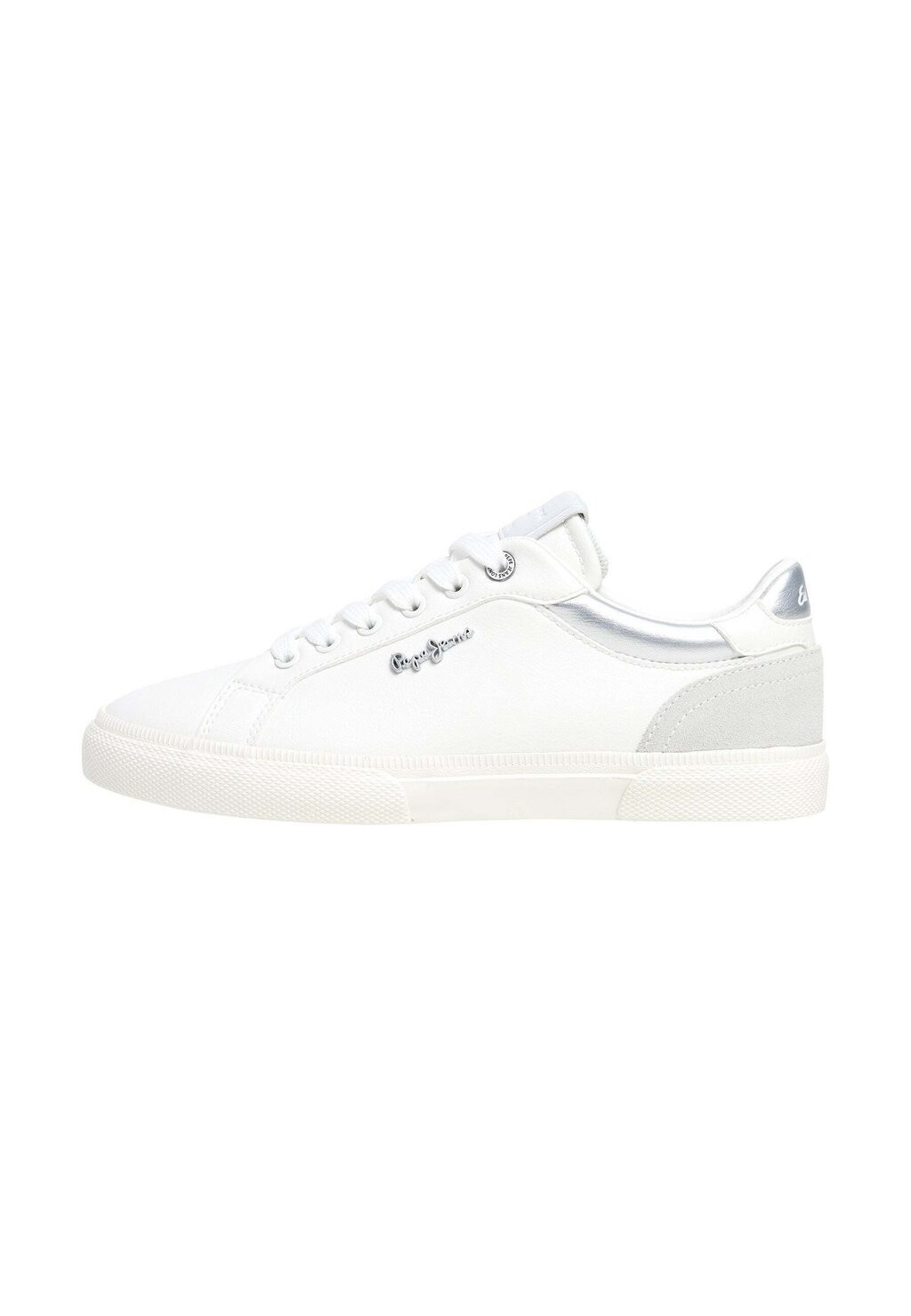 Кроссовки на шнуровке LACE-UPS KENTON COURT W Pepe Jeans, серебристого цвета — фото 4