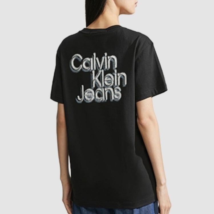 Футболка унисекс черная Calvin Klein, черный — фото 2