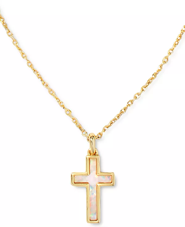 

Ожерелье с подвеской в виде креста 19 дюймов Kendra Scott, white