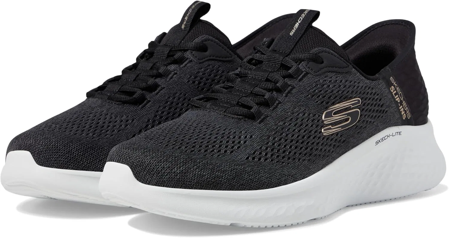 Мужские кроссовки Skechers Skech-lite Pro Primebase Hands Free Slip-in, Black Grey — фото 2