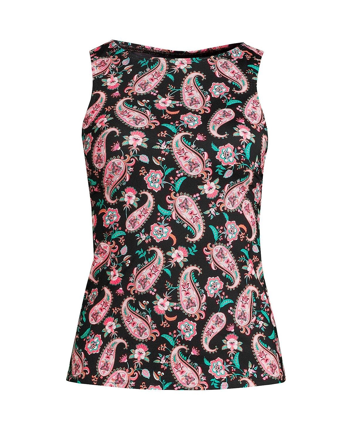 

Женский скромный купальник танкини с высокой горловиной и защитой от солнца UPF 50 для женщин Lands' End