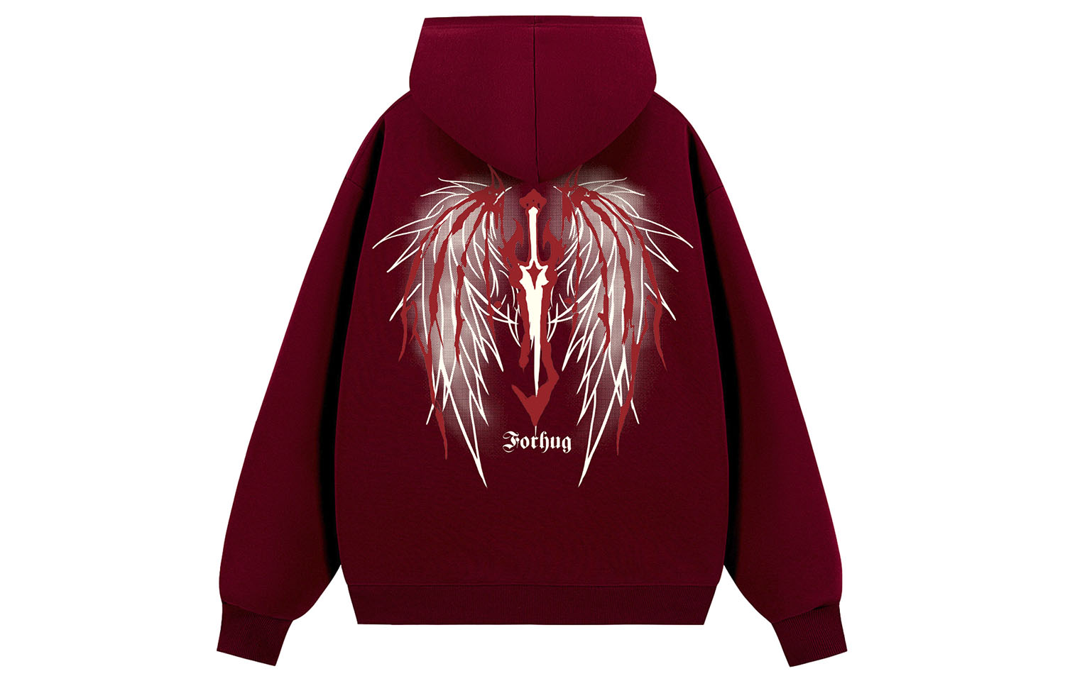 

Толстовка Unisex Hooded Moderate Regular FORHUG, burgundy