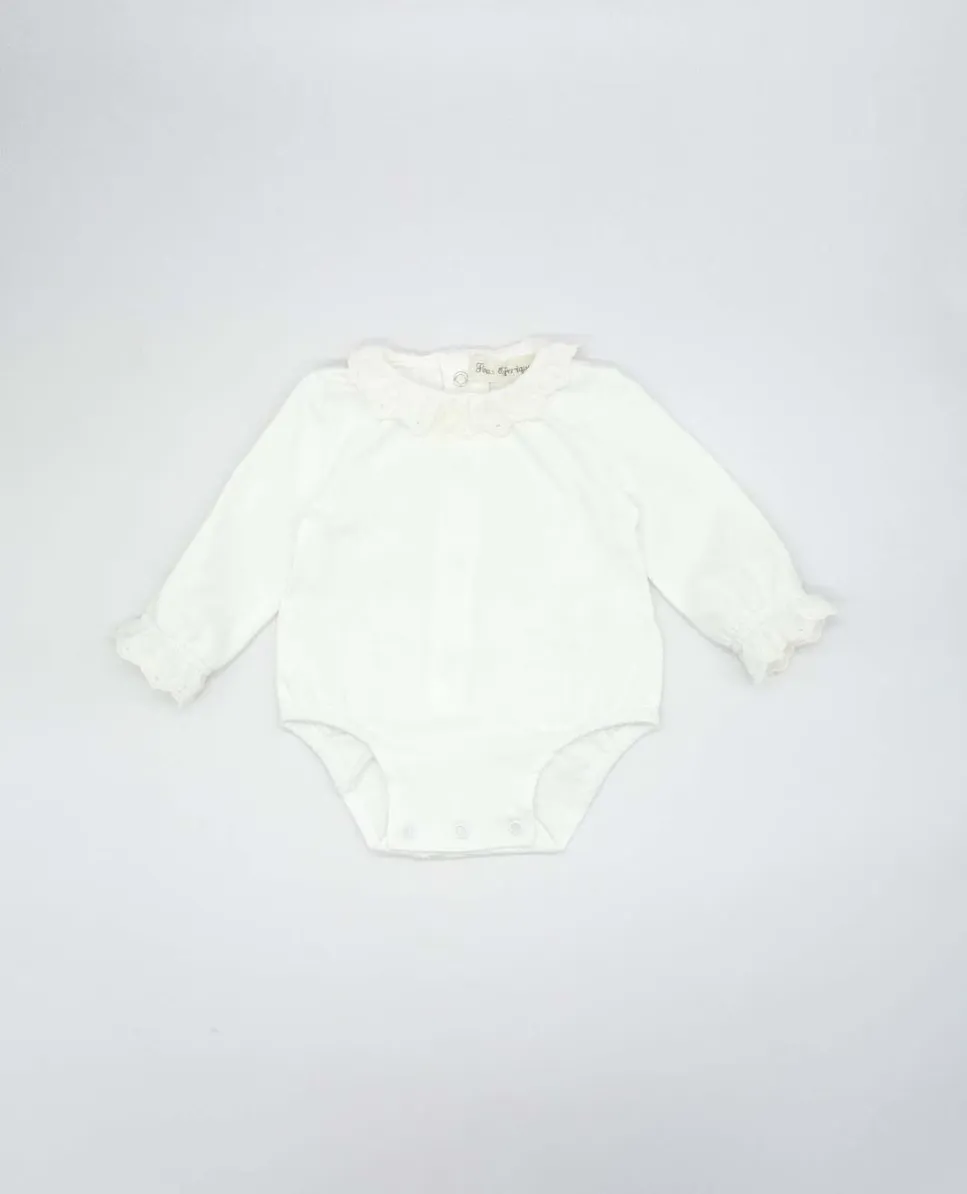 

Белое хлопковое боди для девочки Fina Ejerique