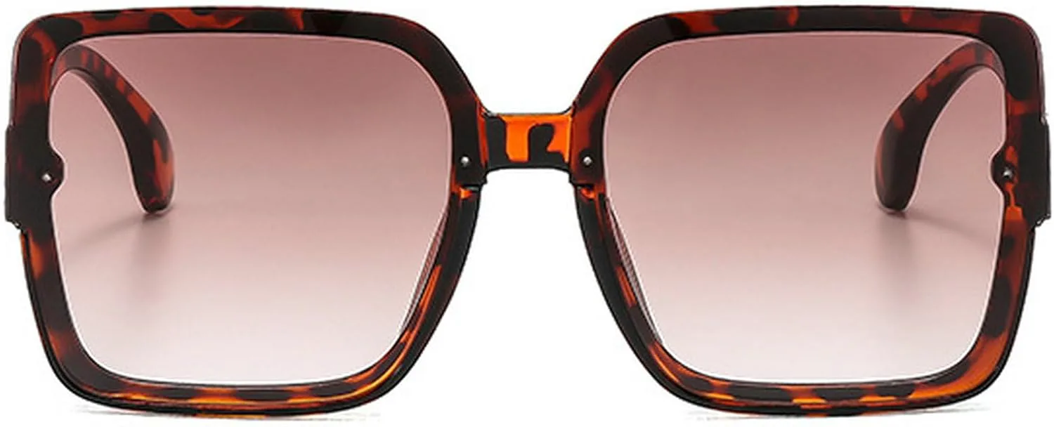 

Большие квадратные солнцезащитные очки для женщин, модные солнцезащитные очки для активного отдыха и путешествий, защита от ультрафиолета UV400 mincl, Leopard