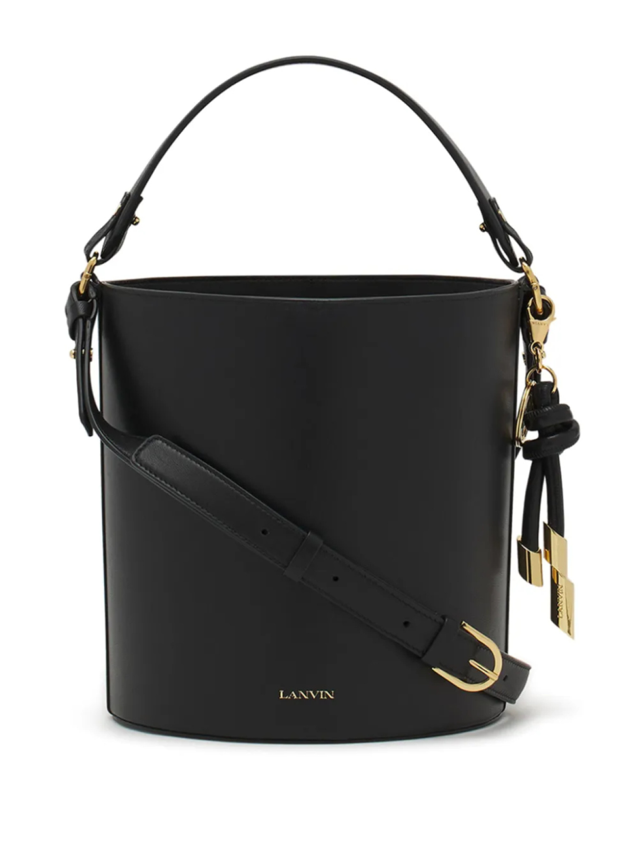

Lanvin кожаная сумка-ведро, черный