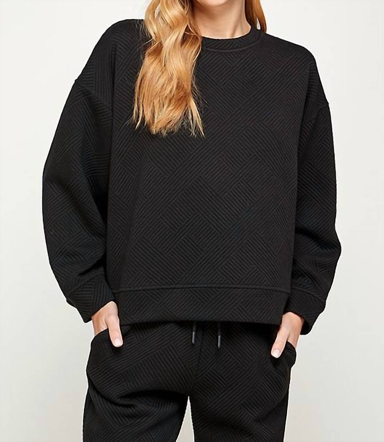 

Текстурированный свитшот черного цвета See And Be Seen, черный