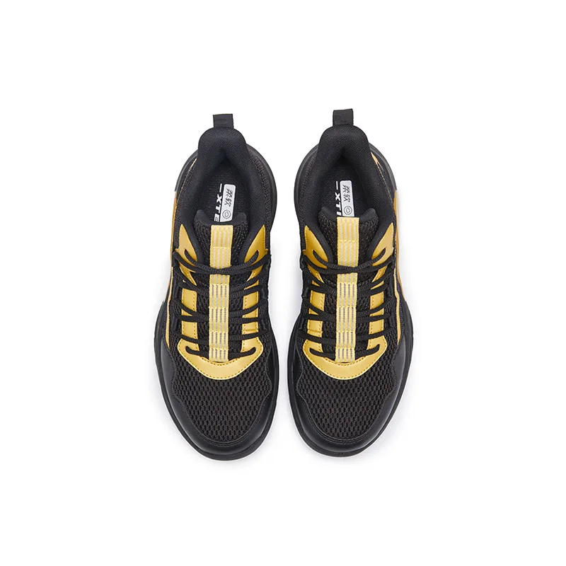 XTEP Детские баскетбольные кроссовки mid top black gold — фото 4