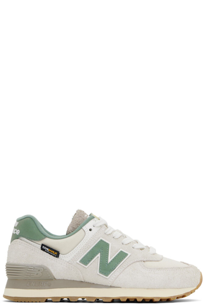Бежевые и зеленые кроссовки 574 New Balance