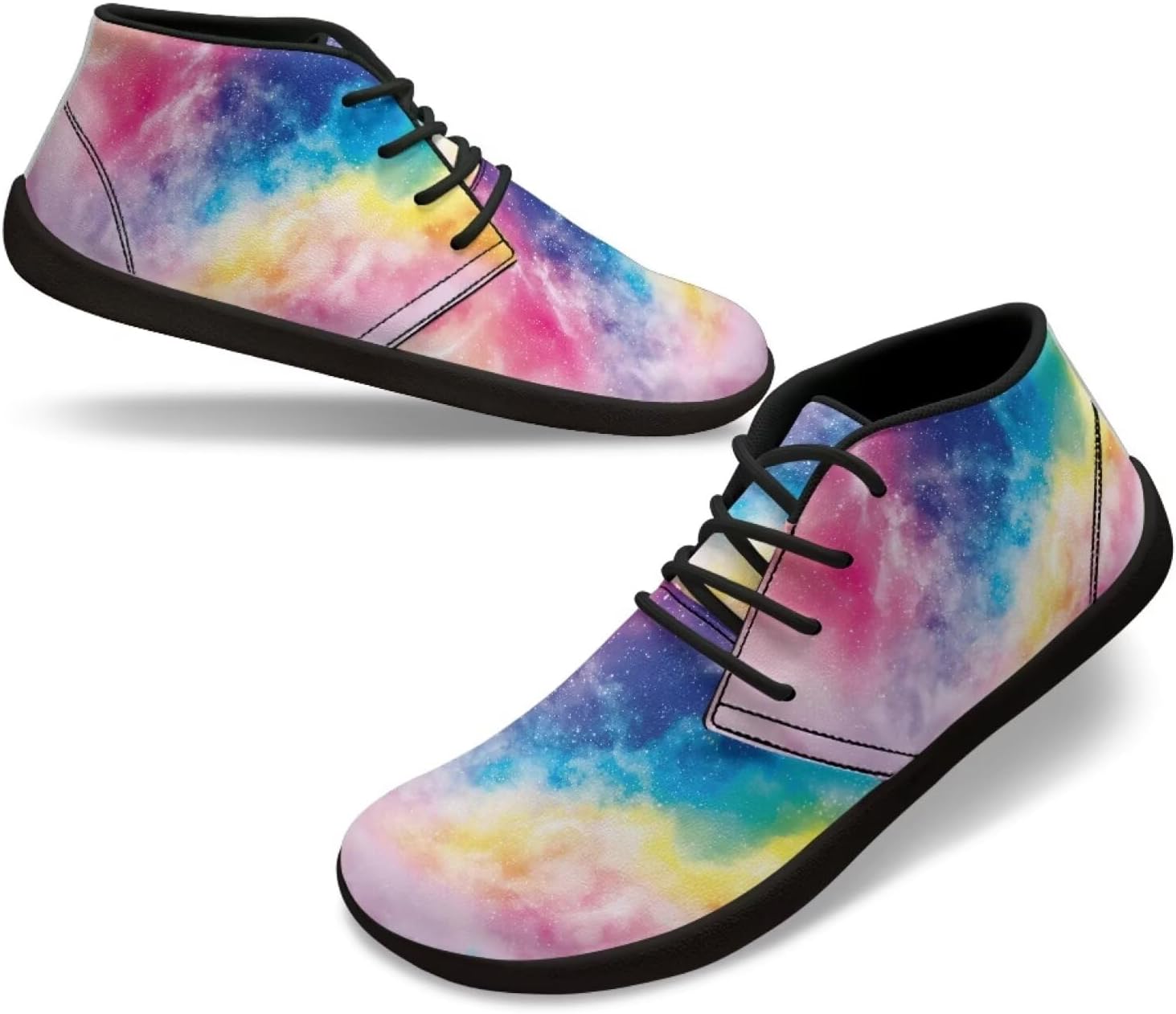 

Мужские босоногообразные туфли с широкой носочной частью, удобная, легкая обувь с подошвой нулевого перепада, повседневные, нескользящие, на липучке, для тренировок, походов, бега и кроссовки Xixirimido, Galaxy Tie Dye