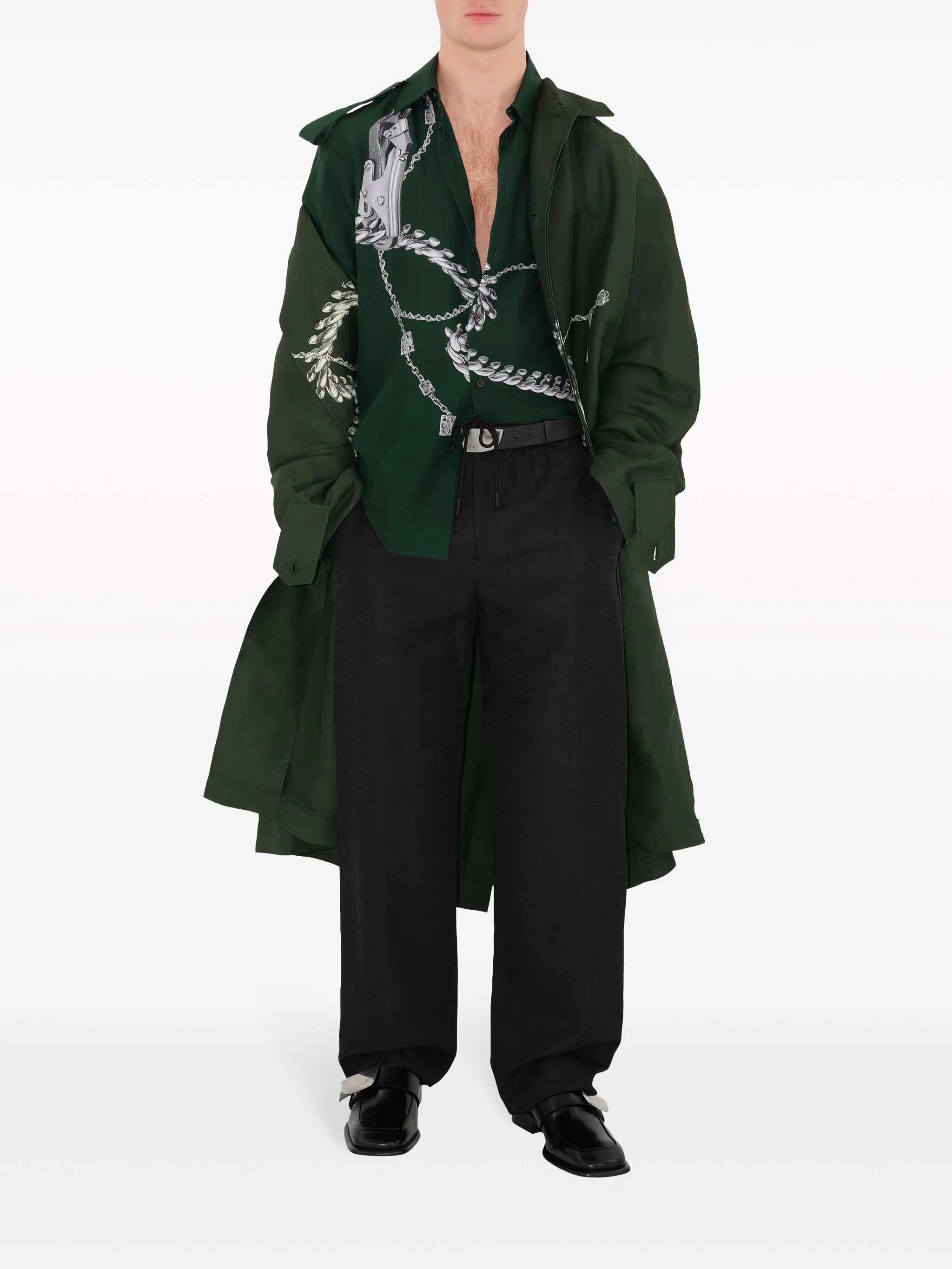Брюки Burberry Прямые из смесовой шерсти, черные — фото 2