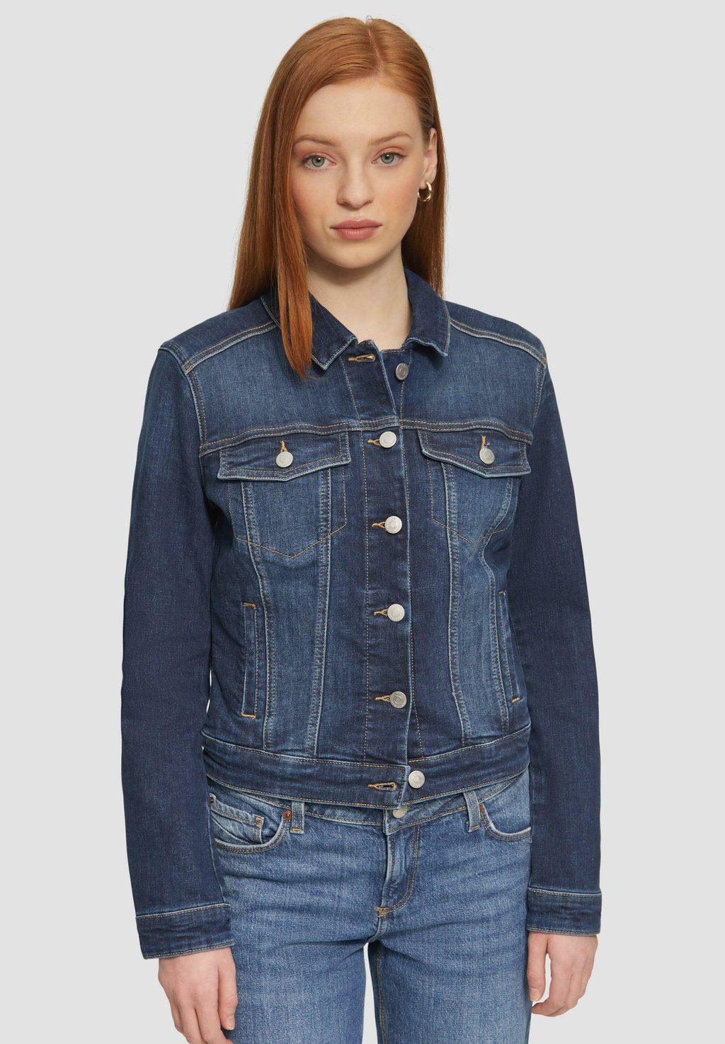 

Джинсовая куртка GESCHNITTENE IN AUTHENTISCHER WASCHUNG QS, цвет Blau