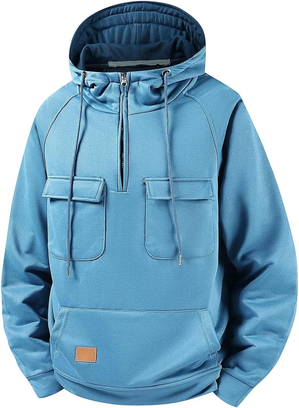 

Мужской тактический карго худи 2025 с карманами и молнией