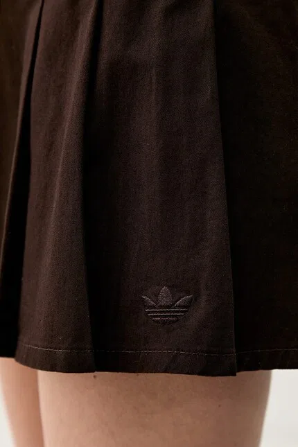 Юбка мини расклешенная Adidas Originals, коричневый — фото 4