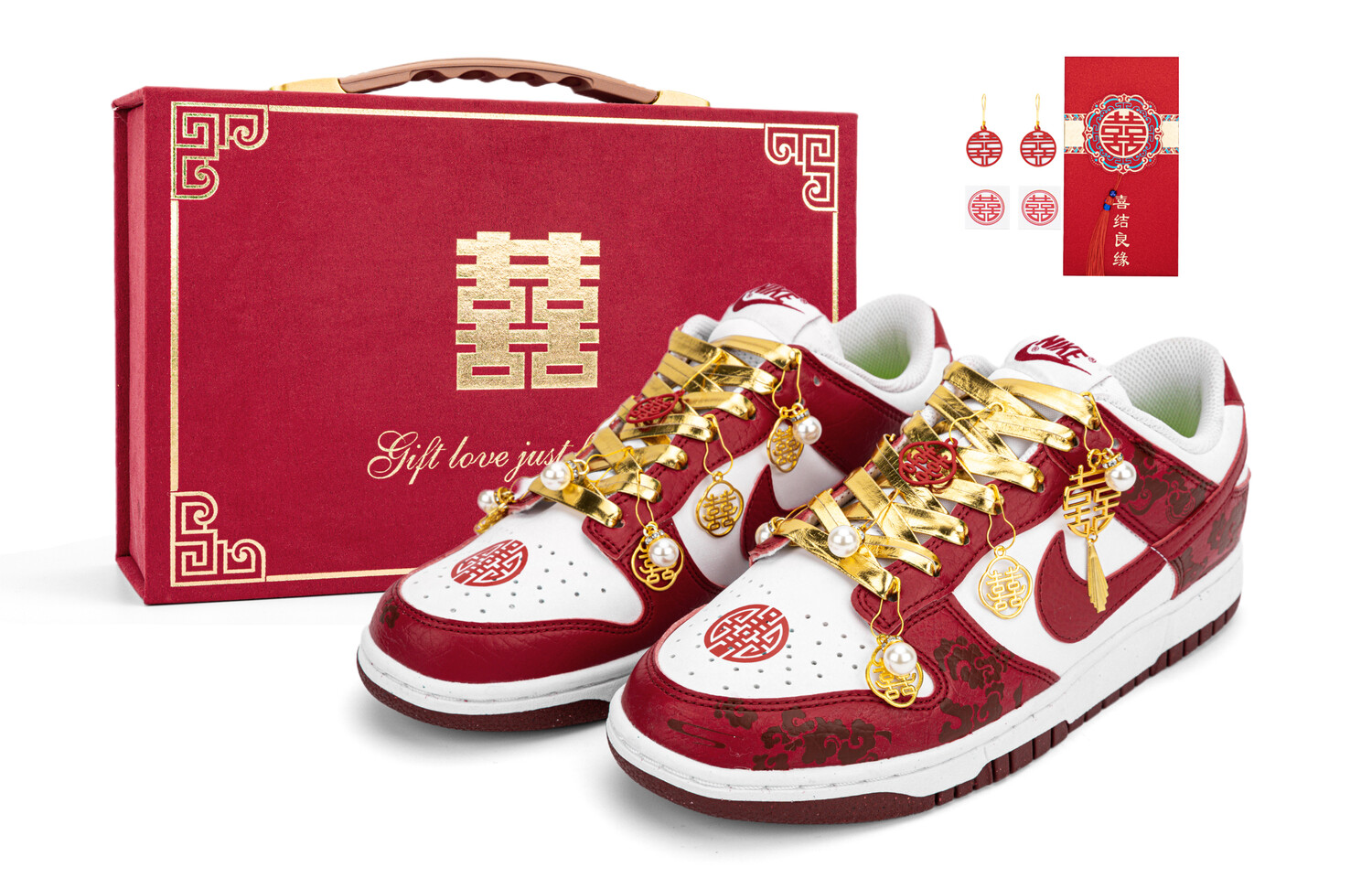 

Кроссовки Nike Air Force 1 Skateboarding Shoes Unisex Low-top White/red, красный
