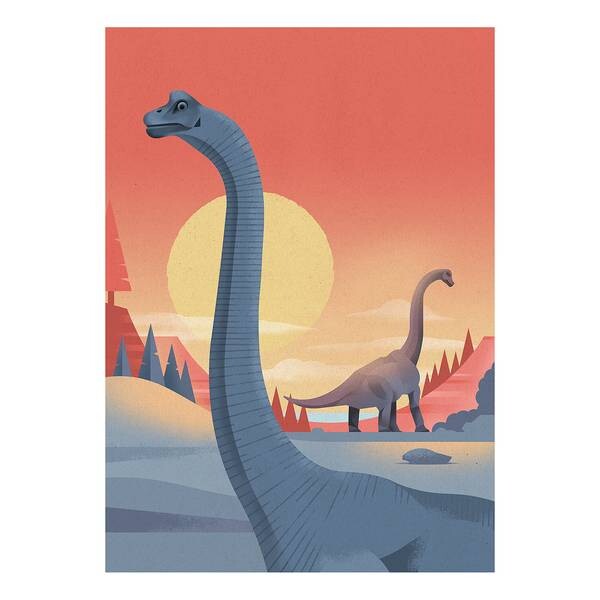 

Картина на холсте A.S. Création Dinosaurier Brachiosaurus цвет rot/orange