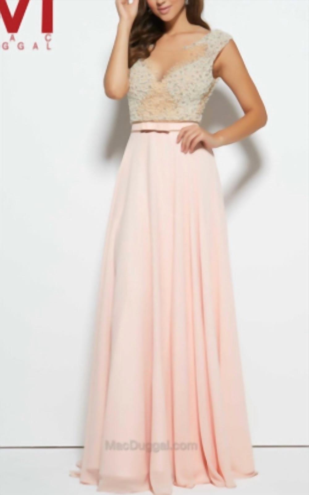 

Платье с каплевидными рукавами в цвете бледно-розовый/слоновая кость Mac Duggal