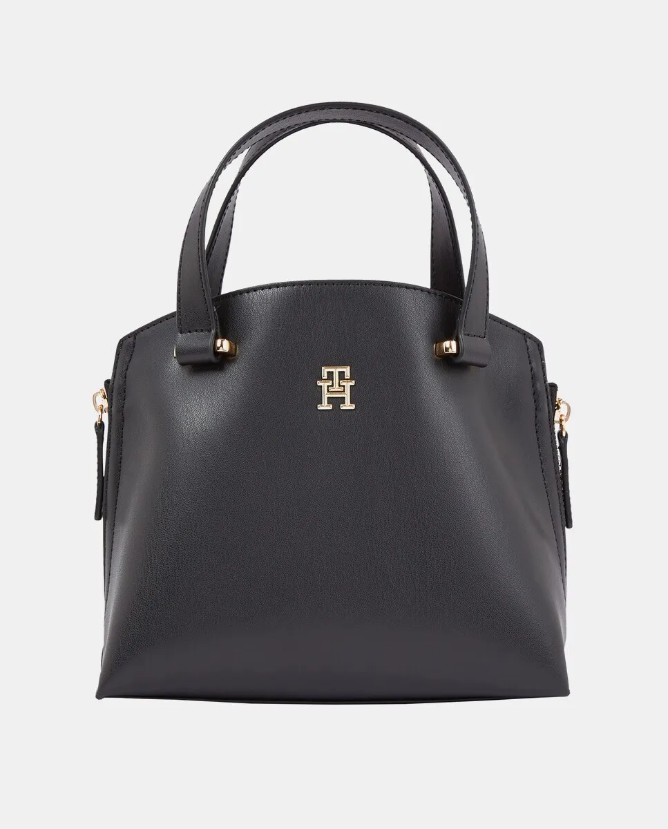 

Миниатюрная сумка-тоут с металлическим логотипом Tommy Hilfiger, черный