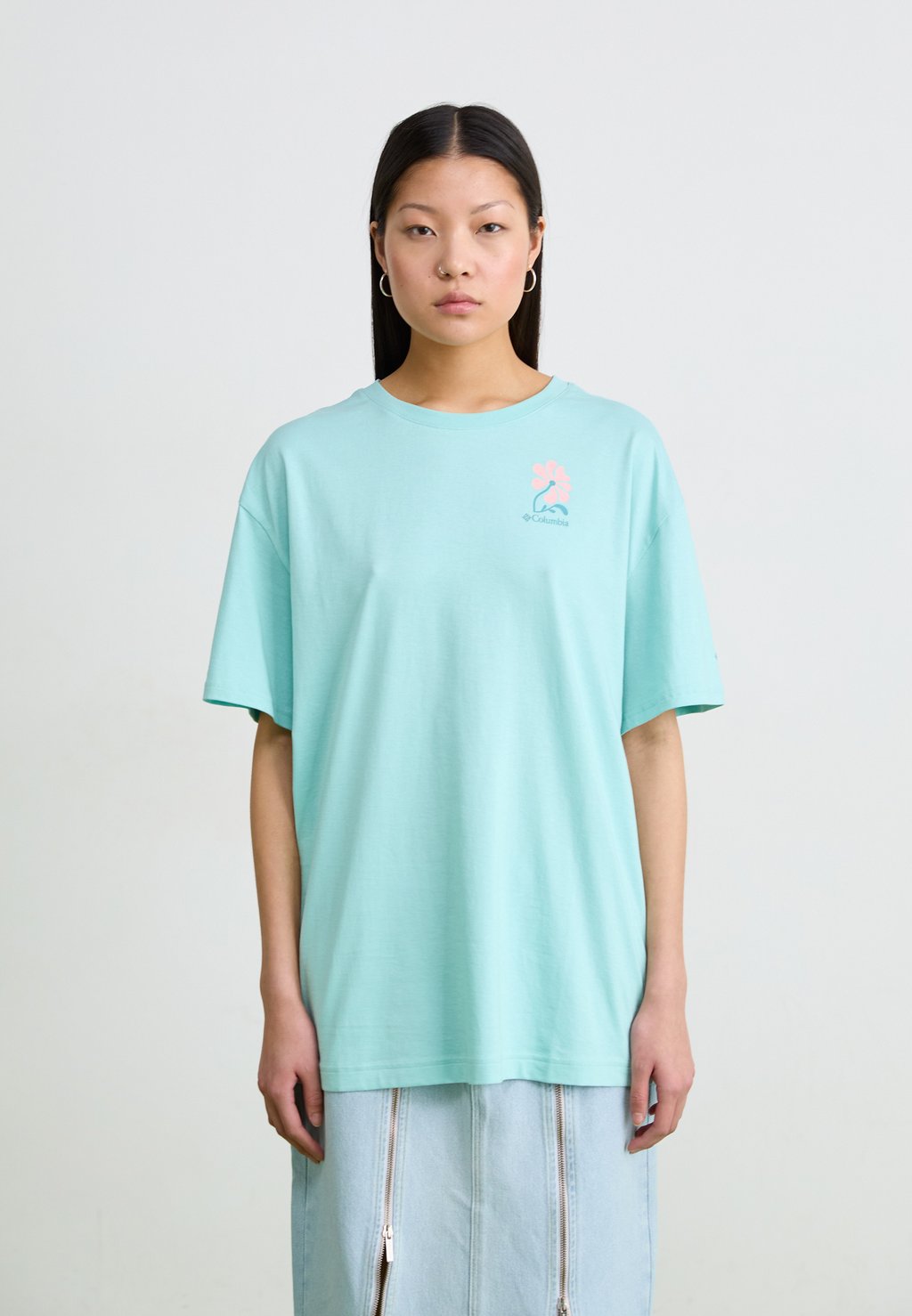 

Футболка с принтом ROLLING BEND GRAPHIC OVERSIZED TEE Columbia, бирюзовый