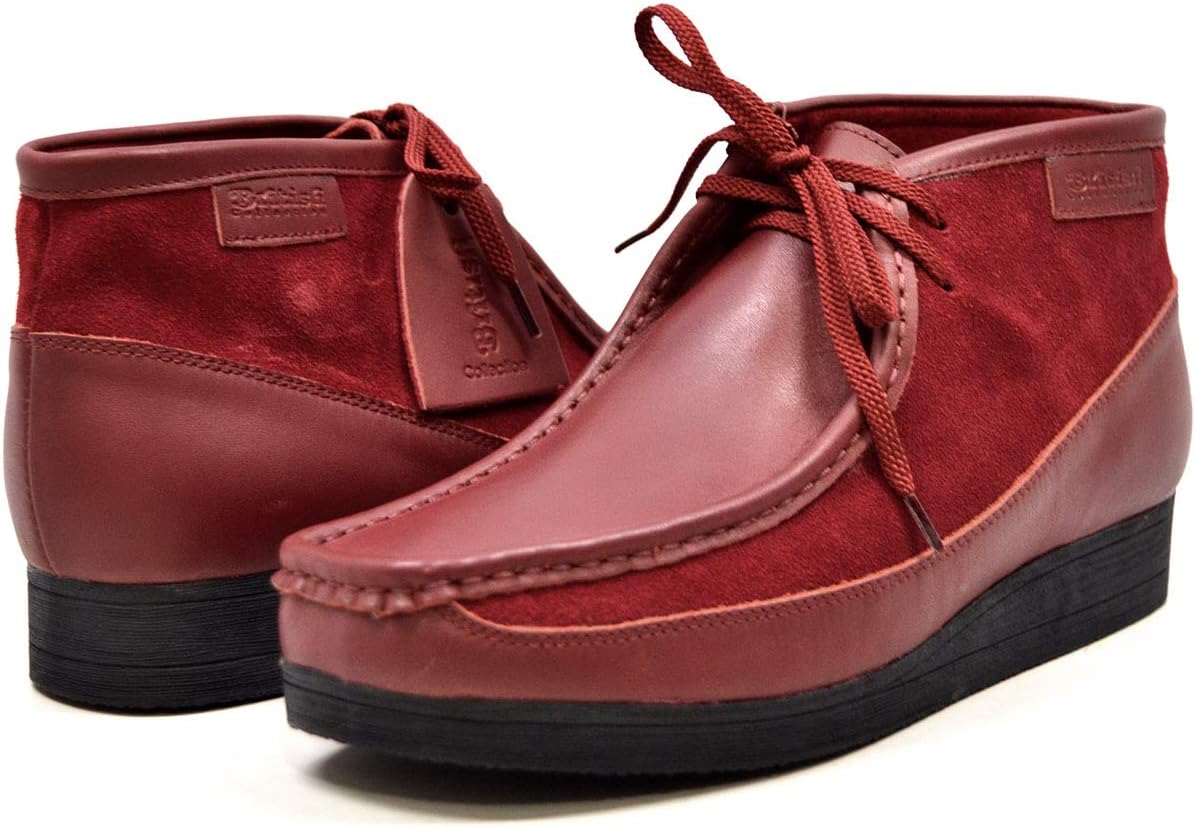 

Мужские кожаные и замшевые ботинки на шнуровке 12 British Collection, Cherry