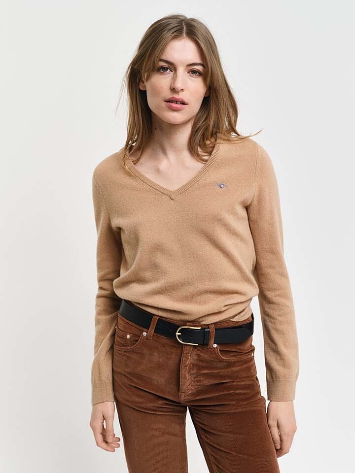 

Пуловер Gant Wollpullover, кэмел
