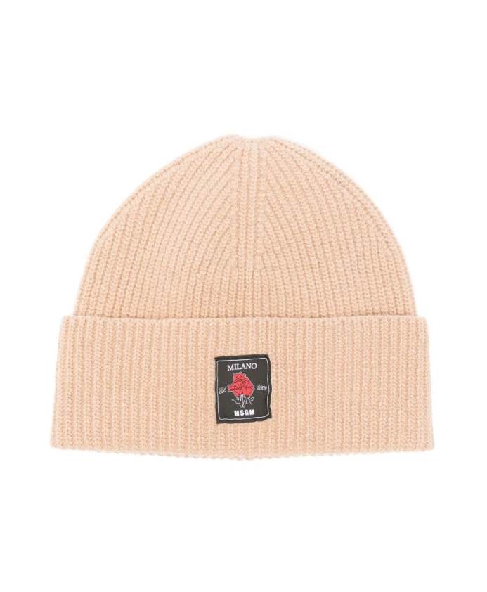 

Бейсболка с ребристым логотипом бежевого цвета. Msgm, бежевый