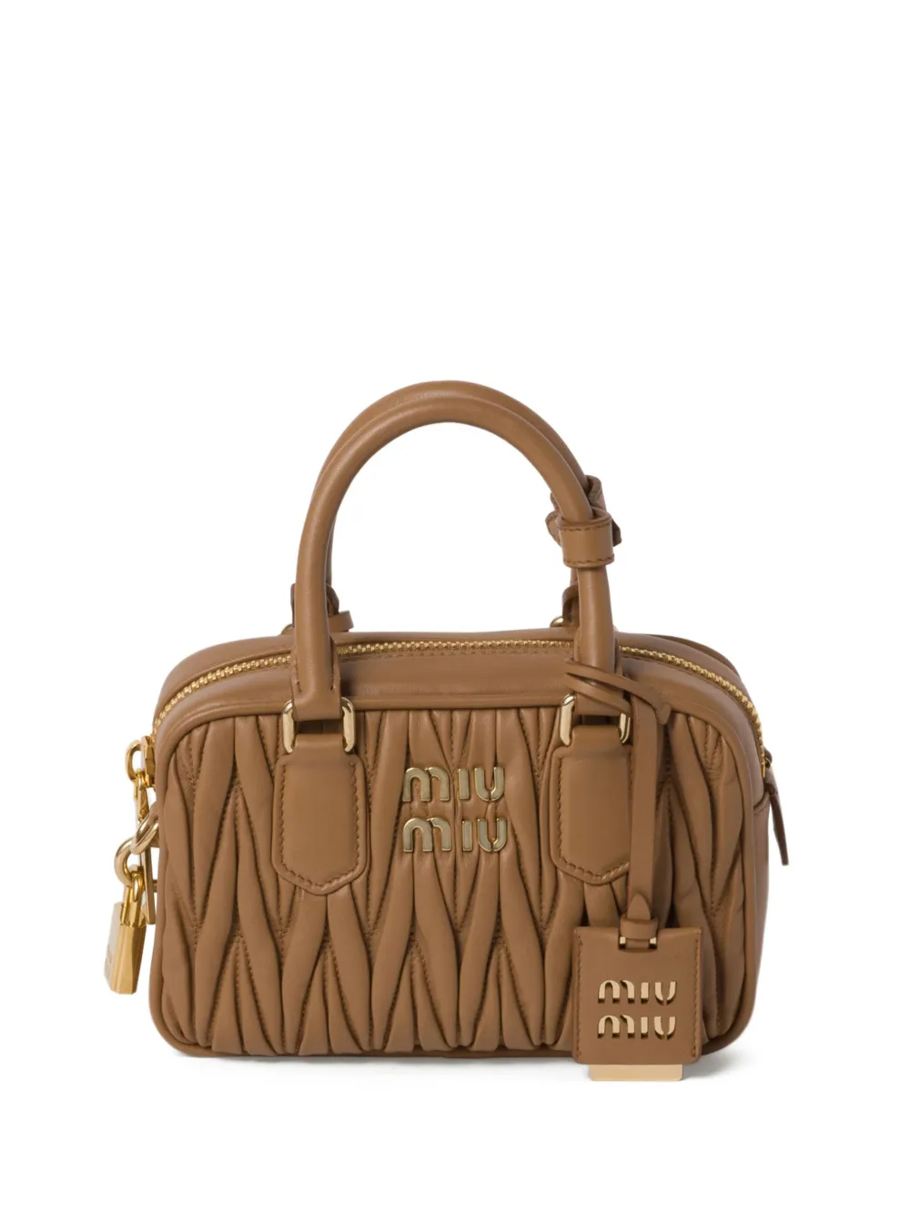 

Стеганая сумка-тоут Arcadie MIU MIU, коричневый