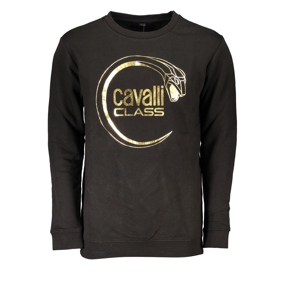 

Черный хлопковый свитер cavalli CLASS