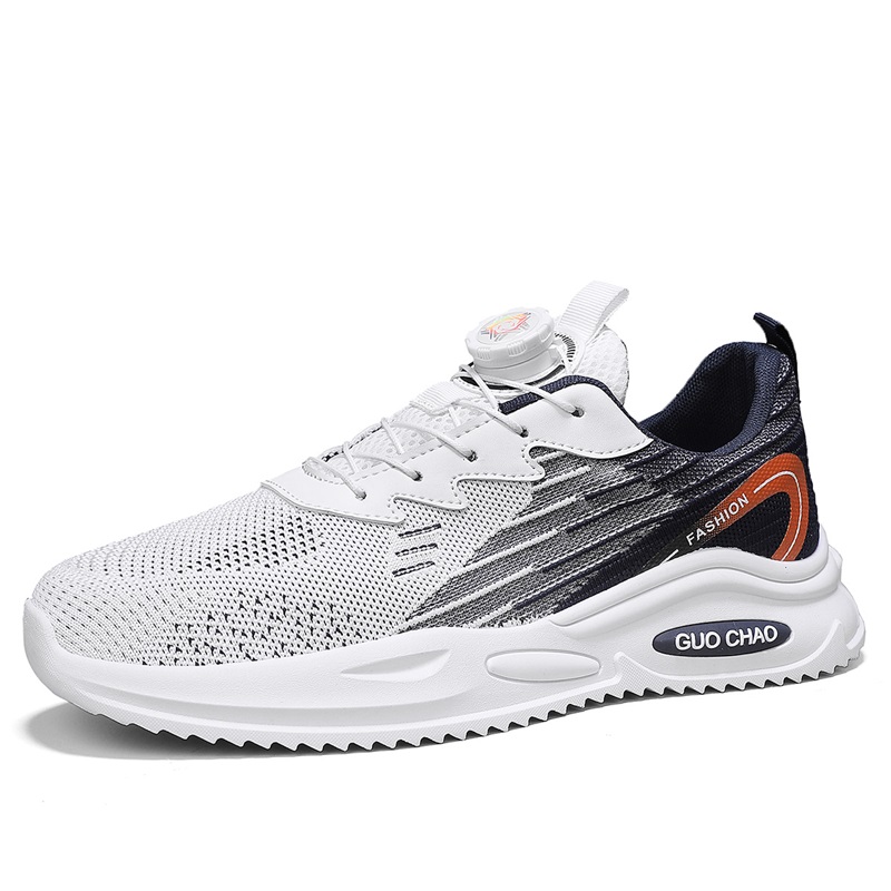 

SHOUBA Амортизирующие, износостойкие, дышащие, легкие мужские кеды низкие бело-голубые, цвет White Blue