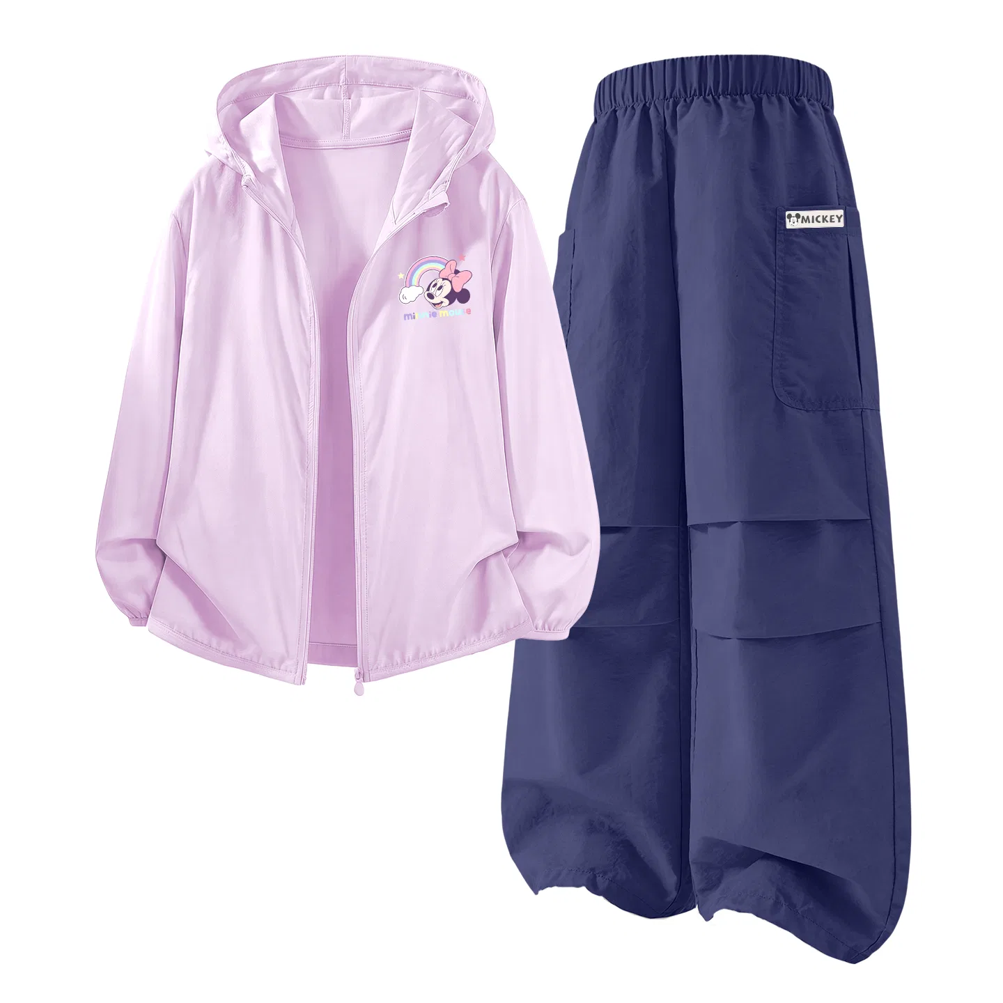 Детский спортивный костюм Disney Casual Sportswear с капюшоном, черно-белый — фото 3