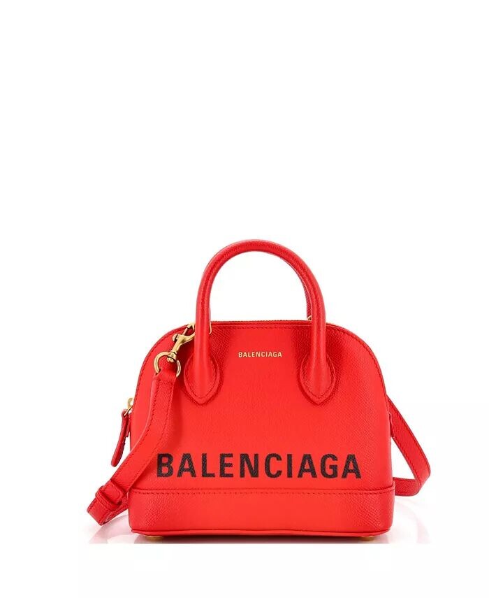 

Кожаная сумка Ville с логотипом XXS Pre-Owned Balenciaga, красный