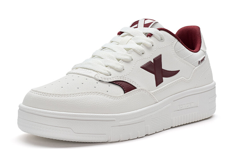 Кроссовки XTEP Skateboarding Shoes Men Low-top Sail White/Team Red, белый — фото 3
