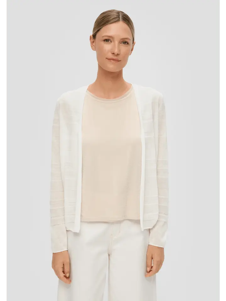 

Кардиган sOliver Strickjacke langarm, кремовый