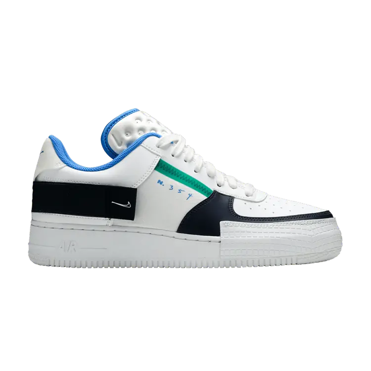 

Кроссовки Nike Air Force 1 Type 'Green Blue', белый