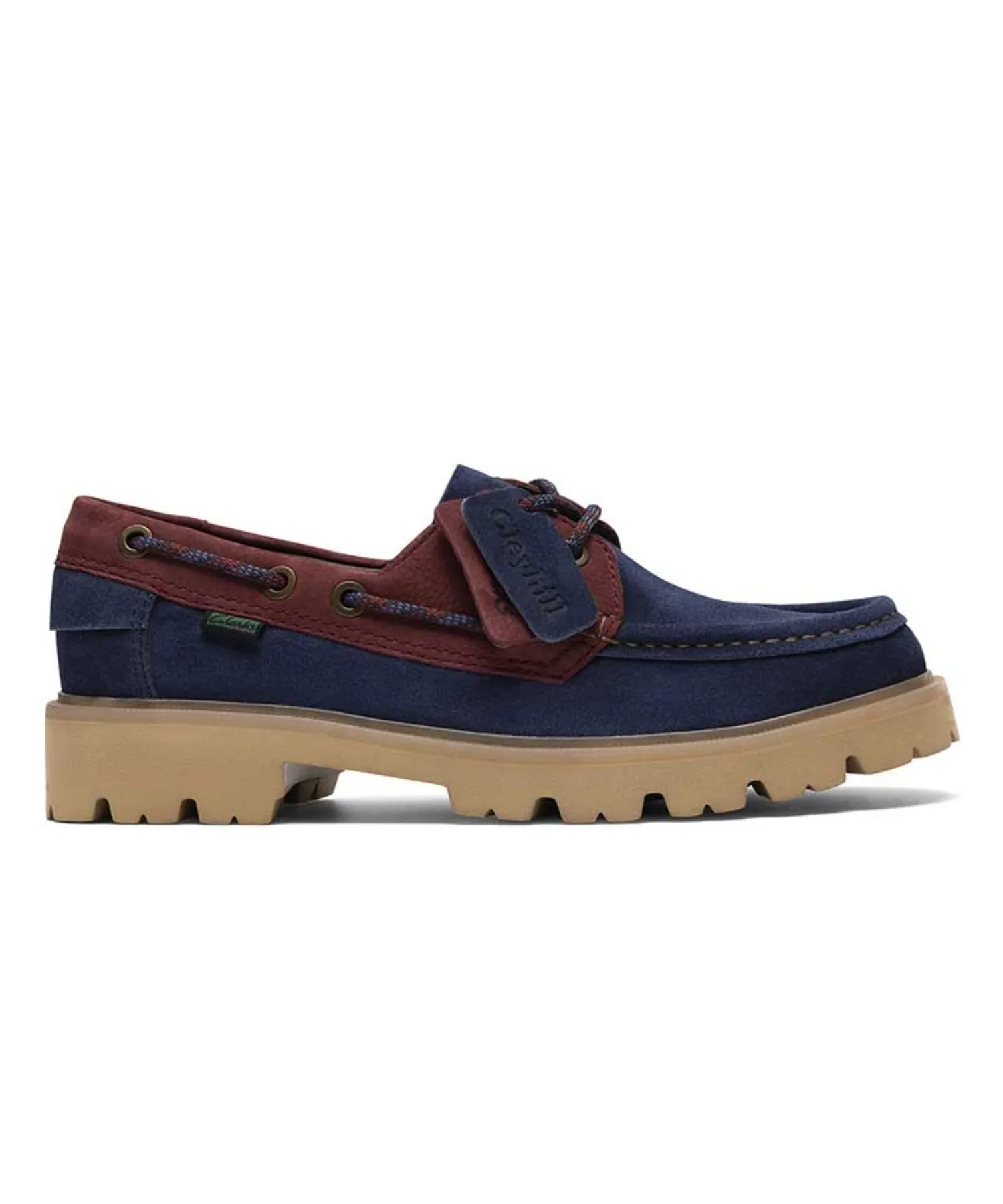 Мужские мокасины из натуральной кожи Cleyhill Boat Clarks синие
