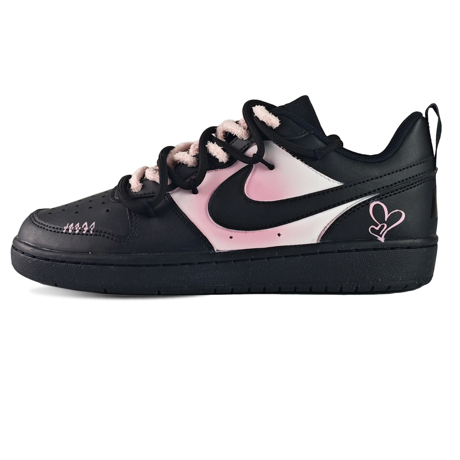 

Nike Кроссовки Court Borough Girlish Secrets Slip Resistant Low top Kids' Skateboarding Shoes Pink