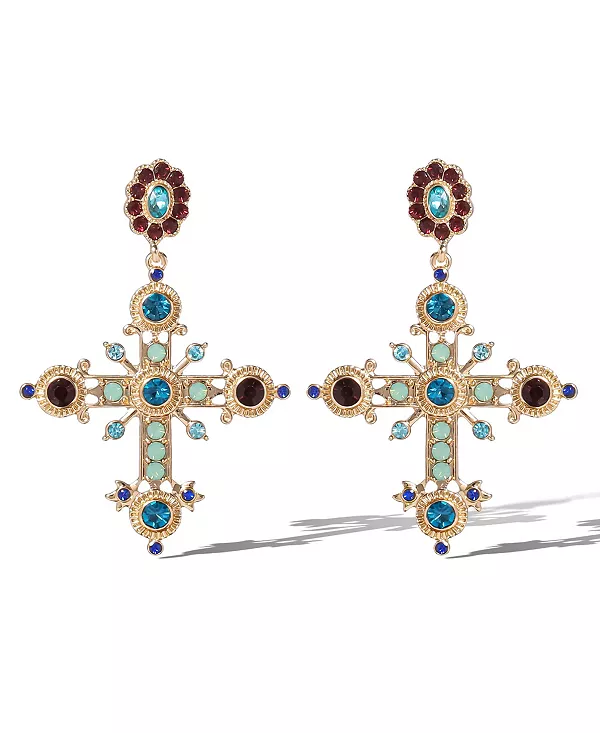 

Серьги-Крестики в стиле бохо-люкс Jessica Simpson, multi