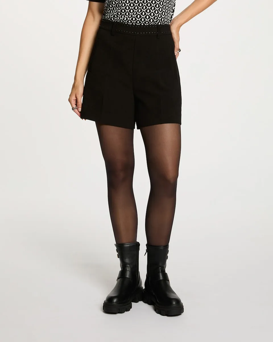 

Женские шорты с высокой талией Morgan, черный