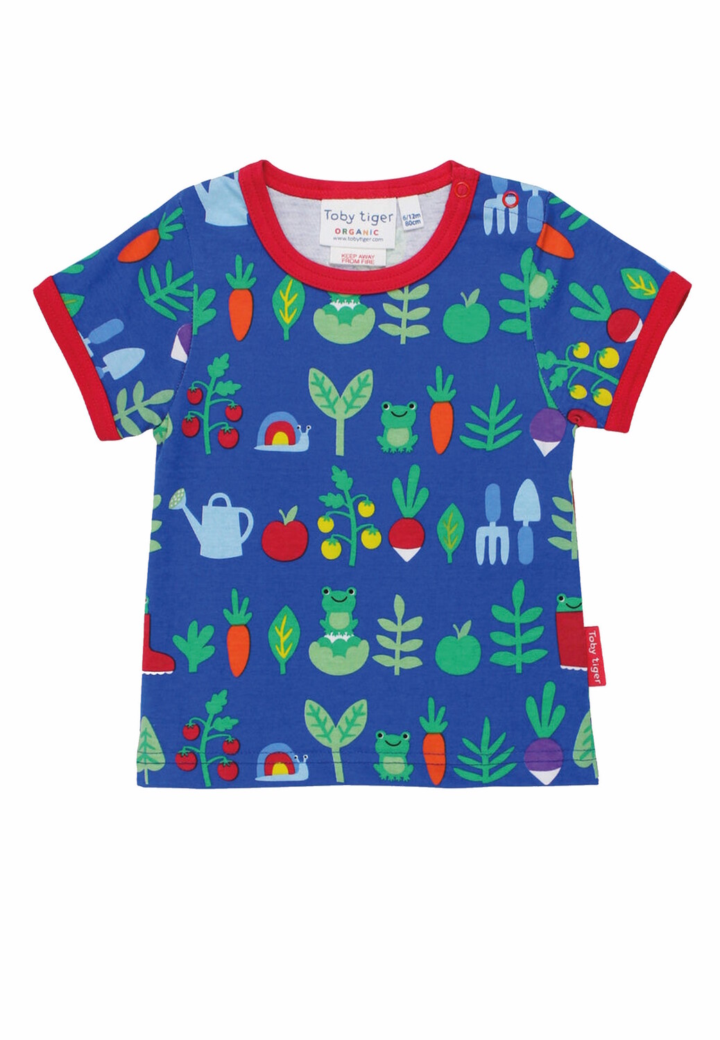 

Футболка Toby Tiger mit Garten Print, синий