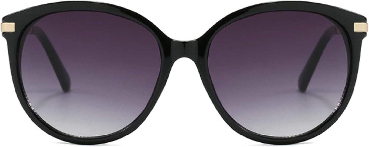 

Ретро-солнцезащитные очки большого размера круглой формы для женщин в стиле 90-х, модные солнцезащитные очки в золотой оправе, солнцезащитные очки с градиентным переходом цвета для женщин mincl, Black