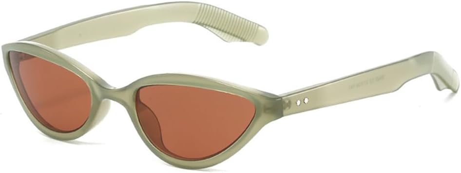 

Женские солнцезащитные очки Rivets «кошачий глаз» с защитой от УФ-излучения UV400 для занятий спортом на открытом воздухе, бега и езды на велосипеде generic, Green Red Tea