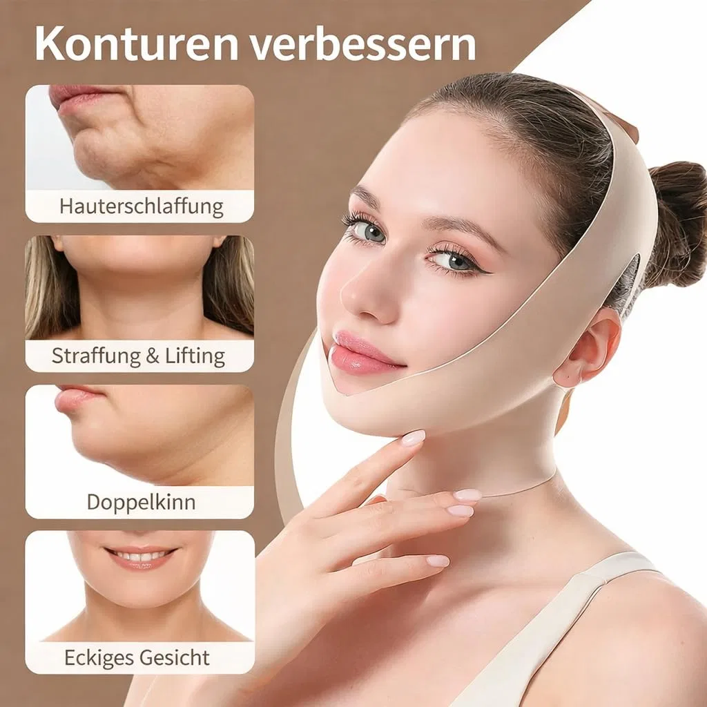 Маска для лица Xiyocadt — Многоразовая компрессионная Collagen Face Sculpt Wrap, серая (M) , Grey (M)