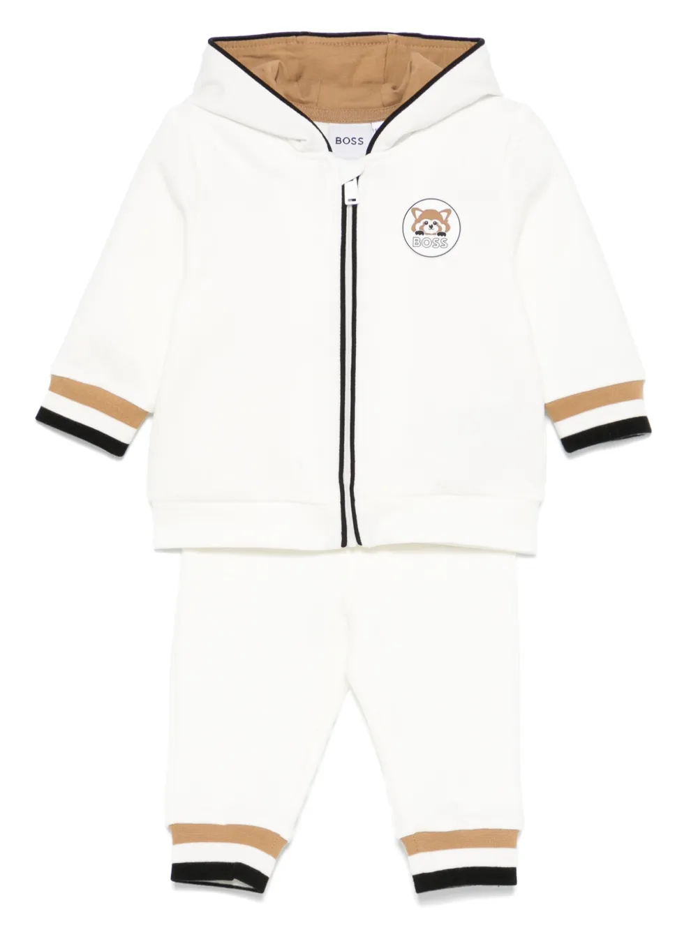 

Спортивный костюм с нашивкой-логотипом BOSS Kidswear, белый